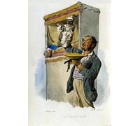 PMEFGJDPE Pinturas Famosas Impresiones de Lienzo Impresion Arte Pared Piccolo Mestiere della Città di Napoli il Burattinaio di Filippo Palizzi para la Decoración del Hogar de la Oficina 60x90cm