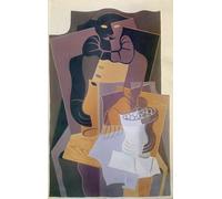 PMEFGJDPE Pinturas Famosas Impresiones de Lienzo Impresion Arte Pared Pierrot di Juan Gris para la Decoración del Hogar de la Oficina 60x90cm