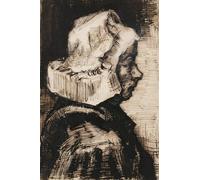 PMEFGJDPE Pinturas Famosas Impresiones de Lienzo Impresion Arte Pared Testa di contadina rivolta a destra di Vincent Van Gogh para la Decoración del Hogar de la Oficina 60x90cm