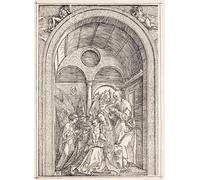 PMEFGJDPE Pinturas Famosas Painting Cuadro Lienzos Fotos la Sacra Famiglia con due angeli in una sala a volta di Albrecht Dürer para la Decoración de la Sala de Estar 60x90cm