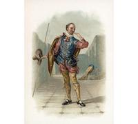 PMEFGJDPE Pinturas Famosas Painting Cuadro Lienzos Fotos Malvolio da La dodicesima notte di Daniel Maclise para la Decoración de la Sala de Estar 60x90cm