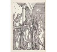PMEFGJDPE Pinturas Famosas Painting Cuadro Lienzos Fotos San Nicola Ulrico ed Erasmo di Albrecht Dürer para la Decoración de la Sala de Estar 60x90cm