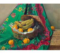 PMEFGJDPE Pinturas Famosas Pared Decoración Arte Lienzo Imagen Cesto di mandarini e banane. di Félix Édouard Vallotton para Decoración de Paredes 60x90cm