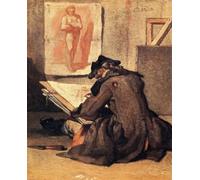 PMEFGJDPE Pinturas Famosas Pared Decoración Arte Lienzo Imagen il disegno dello studente di Jean baptiste simeon Chardin para Decoración de Paredes 60x90cm