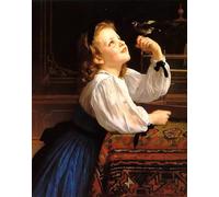 PMEFGJDPE Pinturas Famosas Pared Decoración Arte Lienzo Imagen il prigioniero di William Adolphe Bouguereau para Decoración de Paredes 60x90cm