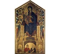 PMEFGJDPE Pinturas Famosas Pared Decoración Arte Lienzo Imagen la Dama in Maestà Maestà di Cimabue para Decoración de Paredes 60x90cm