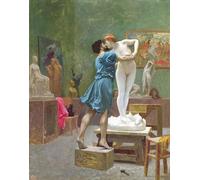 PMEFGJDPE Pinturas Famosas Pared Decoración Arte Lienzo Imagen Pigmalione e Galatea di Jean Leon Gerome para Decoración de Paredes 60x90cm