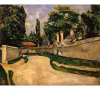 PMEFGJDPE Pinturas Famosas Prints Sobre Lienzo Impresión de Carteles Case lungo la strada di Paul Cézanne para la Decoración del Hogar del Dormitorio 60x90cm