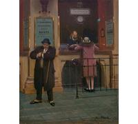PMEFGJDPE Pinturas Famosas Prints Sobre Lienzo Impresión de Carteles il Mont De Piete il banco dei pegni di Jean Beraud para la Decoración del Hogar del Dormitorio 60x90cm