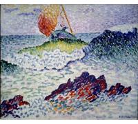 PMEFGJDPE Pinturas Famosas Prints Sobre Lienzo Impresión de Carteles il naufragio di Henri Edmond Cross para la Decoración del Hogar del Dormitorio 60x90cm