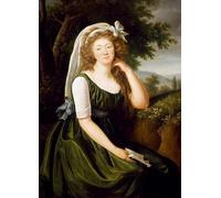 PMEFGJDPE Pinturas Famosas Prints Sobre Lienzo Impresión de Carteles Jeanne Bécu Contessa Du Barry di Louise Elisabeth Vigée Le Brun para la Decoración del Hogar del Dormitorio 60x90cm