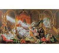 PMEFGJDPE Pinturas Famosas Prints Sobre Lienzo Impresión de Carteles la bella addormentata di Daniel Maclise para la Decoración del Hogar del Dormitorio 60x90cm