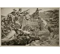 PMEFGJDPE Pinturas Famosas Prints Sobre Lienzo Impresión de Carteles la guerra di Matabele in difesa di un Laager di Richard Caton Woodville Junior para la Decoración del Hogar del Dormitorio 60x90cm