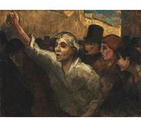 PMEFGJDPE Pinturas Famosas Prints Sobre Lienzo Impresión de Carteles la Rivolta di Honoré Daumier para la Decoración del Hogar del Dormitorio 60x90cm