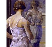 PMEFGJDPE Pinturas Famosas Prints Sobre Lienzo Impresión de Carteles la toilette di Christian Krohg para la Decoración del Hogar del Dormitorio 60x90cm