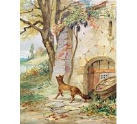 PMEFGJDPE Pinturas Famosas Prints Sobre Lienzo Impresión de Carteles l'animale e l'uva Illustrazione per 'favole di Jules David para la Decoración del Hogar del Dormitorio 60x90cm