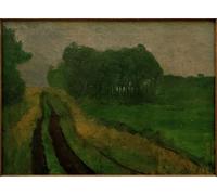 PMEFGJDPE Pinturas Famosas Prints Sobre Lienzo Impresión de Carteles Paesaggio serale con alberi di pino di Paula Modersohn Becker para la Decoración del Hogar del Dormitorio 60x90cm
