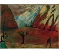PMEFGJDPE Pinturas Famosas Prints Sobre Lienzo Impresión de Carteles Postino di Marianne Von Werefkin para la Decoración del Hogar del Dormitorio 60x90cm
