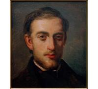 PMEFGJDPE Pinturas Famosas Prints Sobre Lienzo Impresión de Carteles Ritratto del pittore Fritz Mel By e di Camille Jacob Pissarro para la Decoración del Hogar del Dormitorio 60x90cm
