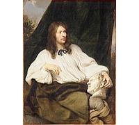 PMEFGJDPE Pinturas Famosas Prints Sobre Lienzo Impresión de Carteles Ritratto di un uomo che tiene un busto di Caracalla di Sebastien Bourdon para la Decoración del Hogar del Dormitorio 60x90cm