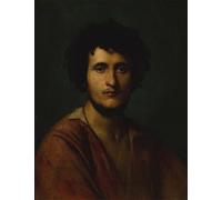 PMEFGJDPE Pinturas Famosas Prints Sobre Lienzo Impresión de Carteles Studio ritratto di Giacomo Orlandi Di Subiaco di Jean-léon Gér?me para la Decoración del Hogar del Dormitorio 60x90cm