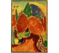 PMEFGJDPE Pinturas Famosas Prints Sobre Lienzo Impresión de Carteles Variazione The Orange Way di Alexej Von Jawlensky para la Decoración del Hogar del Dormitorio 60x90cm