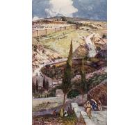 PMEFGJDPE Prints Sobre Lienzo Impresión de Carteles l'estremità nord-orientale di Gerusalemme e Mizpa dal Monte degli Ulivi di John Fulleylove para la Decoración del Hogar del Dormitorio 60x90cm