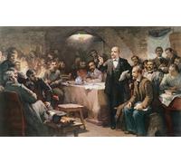PMEFGJDPE Prints Sobre Lienzo Impresión de Carteles l'intervento di Vladimir Lenin al II Congresso del Rsdrp in di Sergei Arsenevich Vinogradov para la Decoración del Hogar del Dormitorio 60x90cm