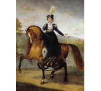 PMEFGJDPE Prints Sobre Lienzo Impresión de Carteles Ritratto equestre di Caterina di Württemberg Moglie di Bonaparte di Antoine Jean Gros para la Decoración del Hogar del Dormitorio 60x90cm