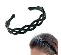 PMELCXD 1 diadema de metal, ondulada, color negro, primavera, unisex, elástica, antideslizante, accesorio para la cabeza