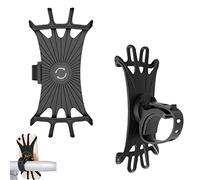 PMELCXD 2 Piezas Soporte Móvil Moto/Bicicleta Montaña, 360 Grados & Desmontable Soporte Móvil Bici 4.7 o 6.5 Pulgada Teléfonos para