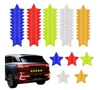 PMELCXD 50 Pegatinas Reflectantes De Estrellas De Alta Visibilidad, Impermeables Y Adhesivas, Multicolor para Seguridad Nocturna En Coches, Bicicletas, Motos, Cascos Y Más Usos