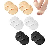 PMELCXD Almohadillas de Tela de Nido de Abeja en Antepié Cojines Metatarsianos Almohadillas de Cojín de Bola de Pie, 3 Colores (6 Pares)