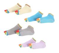 PMELCXD Calcetines de Yoga con Dedos para Mujer, Calcetines con Dedos para Mujeres - Barefoot Ultracómodos y Antideslizantes - Divertidos y de Colores para Correr y Caminar