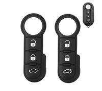 PMELCXD carcasa para llaves de coche,2 Piezas con 3 Botones Negro Llave de Mando para Coche Disponible Compatible con para Fiat 500 Punto Ducato Stilo Panda Remoto Teclado AutomáTico Caso Fob SIP22