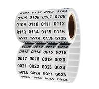 PMELCXD Número Consecutivo Pegatinas de Inventario de Números Impermeables para Inventario Almacenamiento Clasificación, adecuadas para etiquetas de clasificación y almacenamiento (0001 a 2000)