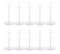PMELCXD Soporte para Muñecas Peanas para Figuras - Ideal para muñecas de modas, Bratz, Monster High - Set de 10 Marcos de Muñecas Transparentes con 10 Pinzas de Pico de Pato