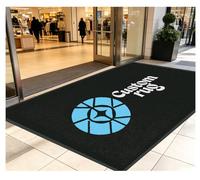 PMFRUG Felpudo Personalizado de Texto Foto del Logotipo de Bienvenida para Negocios Alfombra de Entrada Interior o Exterior para Familia Empresa Mascotas Habitación, 90x120cm