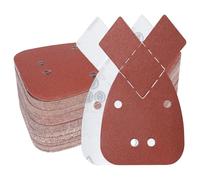 PMIQSA 100 Piezas Triángulo de Lijado Delta, 93x93x93mm Papel de Lija Para Detalles y Acabados, Hojas de Lija Triangulares, 100 Grano Para Lijado y Pulido Lija Madera