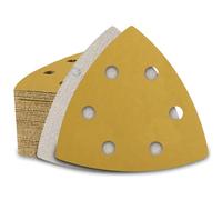 PMIQSA 60 Piezas Triángulo De Lijado Delta 93 x 93 x 93mm 6 Agujeros