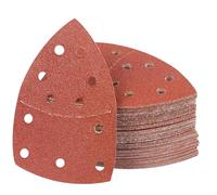 PMIQSA 90 Piezas Triángulo de Lijado Delta, 93x93x93mm Papel de Lija Para Detalles y Acabados, Hojas de Lija Triangulares, 80 Grano Para Lijado y Pulido Lija Madera