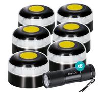 PMK Grupo | Baliza V16 Homologada DGT 2026 Geolocalización GPS | Luz Emergencia LED 360º 1 km | Conectada con DGT 3.0 en 100 segundos, sin necesidad de APPS ni suscripciones | De Regalo 6 linternas