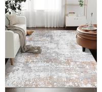 Pmnadfdag Alfombra Salón 100 x 160 cm Antideslizante y Lavable,para Dormitorio Pasillo Comedor Decorativa Estilo de Tinta Moderna Gris