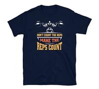 PMNXCVS Gym Workout Don't Count The Reps Make The Reps Count Short-Sleeve Unisex T-Tshirts Camisetas y Tops(Medium)