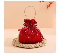 Pmnzdy 5 bolsas de dulces de boda con asa, bolsa de regalo ligera y portátil, bolsa de joyería para bodas, compromiso, cumpleaños, banquete, baby shower, rojo vino