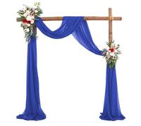 Pmnzdy 75 x 1000 cm, cortina de tul para bodas, decoración a mano, arco de fotos, decoración de fondo, tela de tul, decoración de ventanas para bodas, fiestas, fotografías, ceremonias, decoración azul
