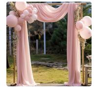 Pmnzdy 75 x 1000 cm, cortina de tul para bodas, decoración a mano, arco de fotos, decoración de fondo, tela de tul, decoración de ventanas para bodas, fiestas, fotografías, ceremonias, decoración de