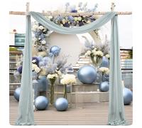 Pmnzdy 75 x 300 cm, cortina de tul para bodas, decoración a mano, arco de fotos, decoración de fondo, tela de tul, decoración de ventanas, para bodas, fiestas, fotografías, ceremonias, decoración gris