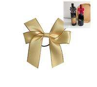 Pmnzdy Lazos para botellas de vino, decoración pequeños, lazos de vino con banda de goma, 8 cm, satén, regalo, lazos, decoración, colgante, lazos, lazo listo para usar, lazo de satén, decoración de