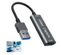 Pmqs Adaptador HDMI a USB 3.0 Entrada 4K 1080P HD 60FPS Capturadora de Video para Streaming Juegos Convertidor HDMI para PC Portátil Windows Switch PS5 Xbox MacBook iPad Cámara